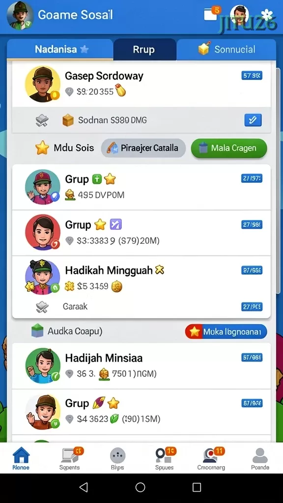 Cuplikan layar TEMPUR99 — menu navigasi